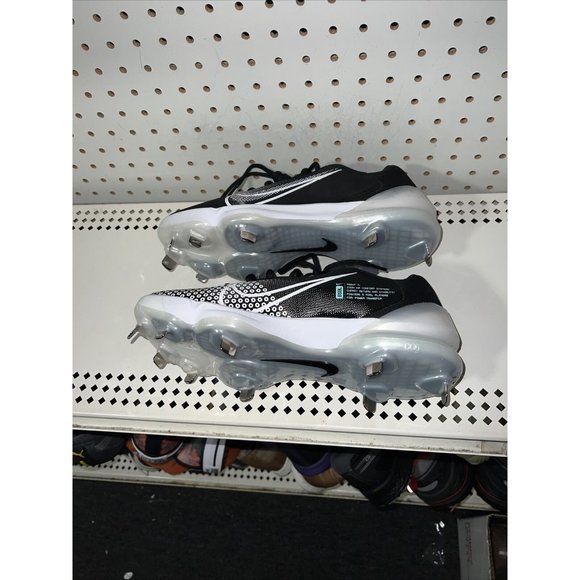 Nike Force Zoom Trout 7 Pro Mens Metal Baseball Cleats Size 8.5 Black White - Picture 6 of 8